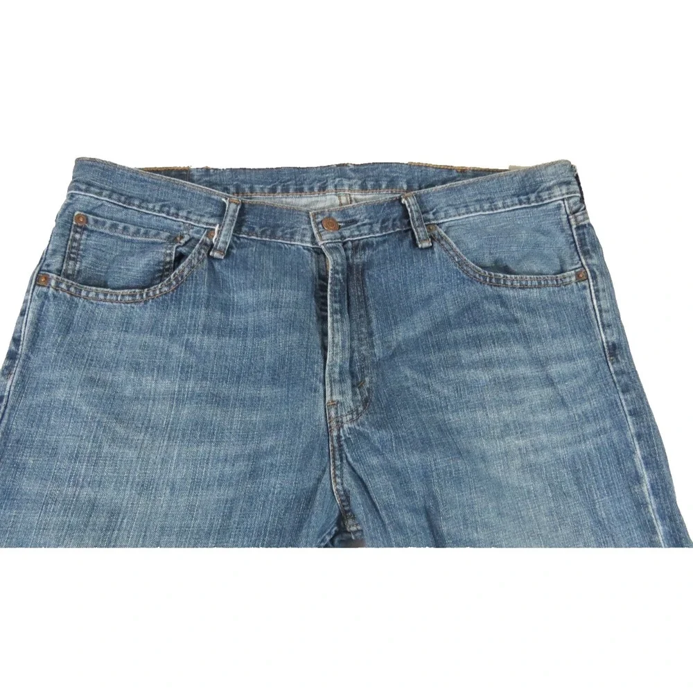 Levis 527 Slim Bootcut Jeans Men 38x30 Blue Denim Medium Wash Low Rise Pant Work